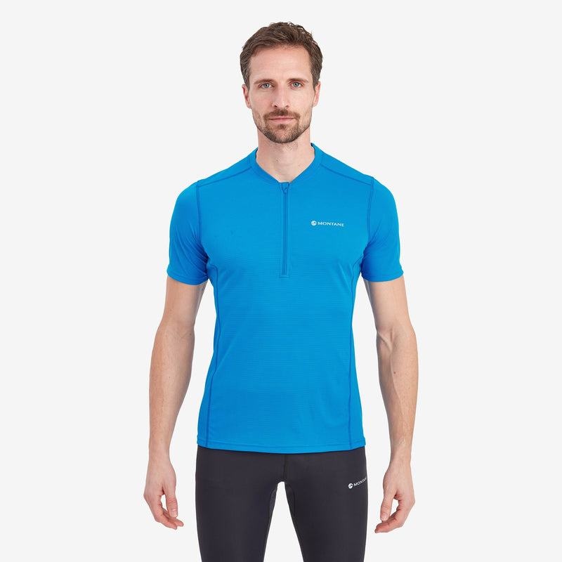 Blue Montane Dart Nano Zip Men's T Shirts | DNH1334LQ