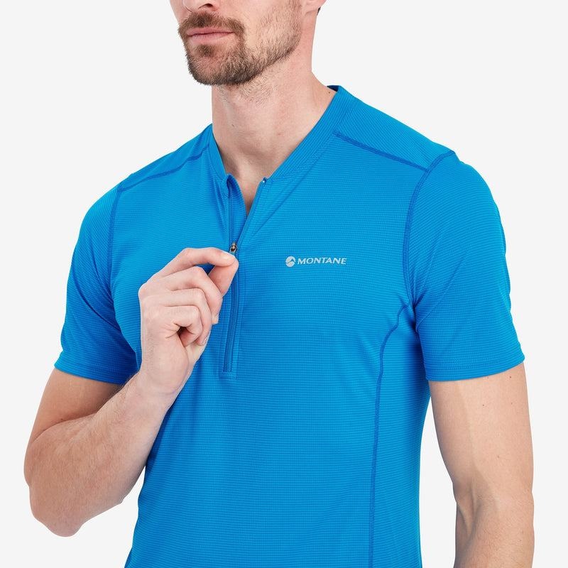 Blue Montane Dart Nano Zip Men's T Shirts | DNH1334LQ