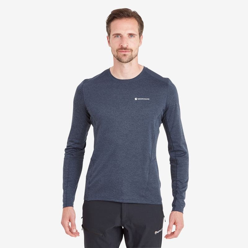 Dark Blue Montane Dart Long Sleeve Men's T Shirts | WIT9282JQ