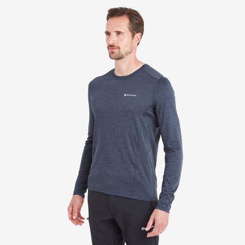 Dark Blue Montane Dart Long Sleeve Men's T Shirts | WIT9282JQ