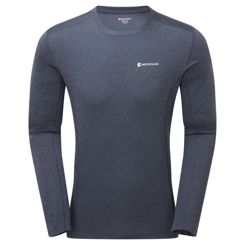 Dark Blue Montane Dart Long Sleeve Men\'s T Shirts | WIT9282JQ