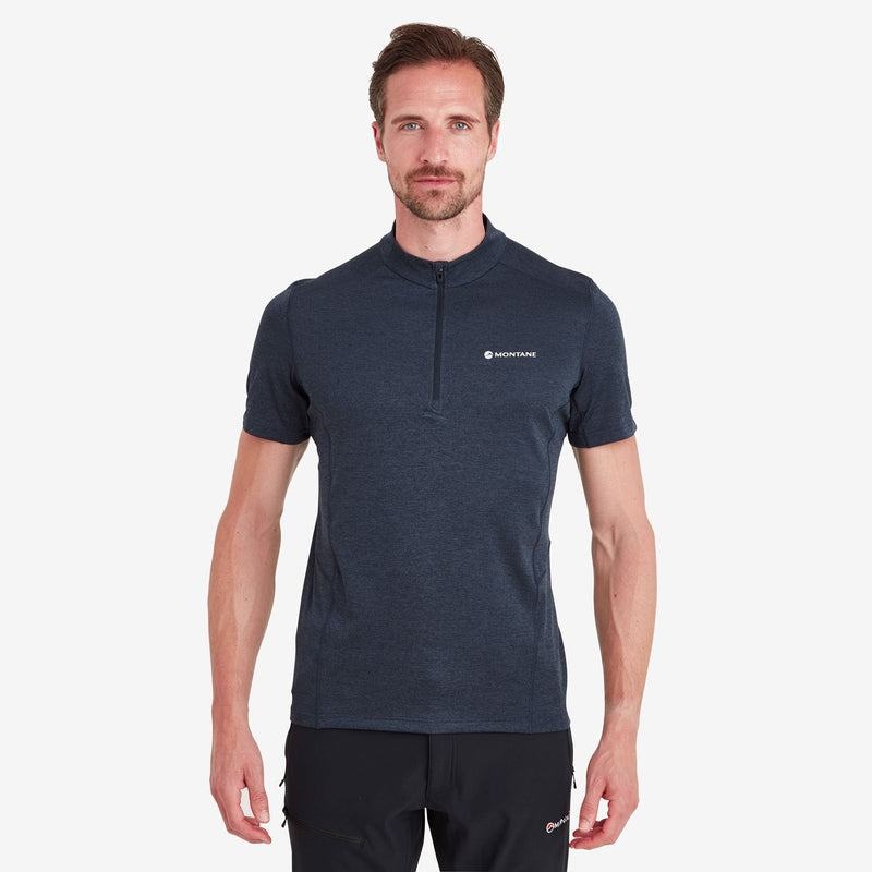 Dark Blue Montane Dart Zip Men's T Shirts | IFG995FN