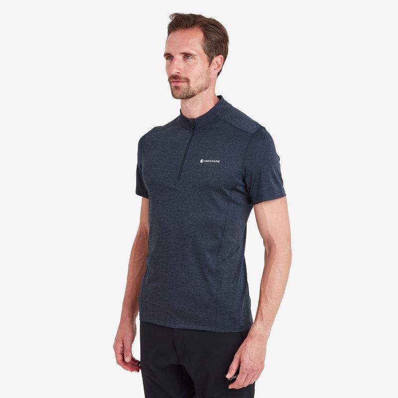 Dark Blue Montane Dart Zip Men's T Shirts | IFG995FN