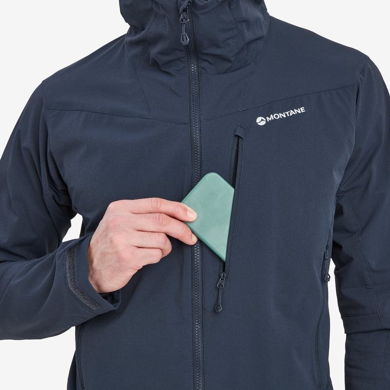 Dark Blue Montane Dyno LT Men's Softshell Jackets | SVD5356QC