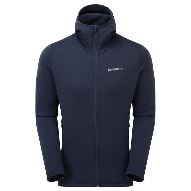 Dark Blue Montane Fury Hooded Men\'s Fleece Jackets | CCH374SR