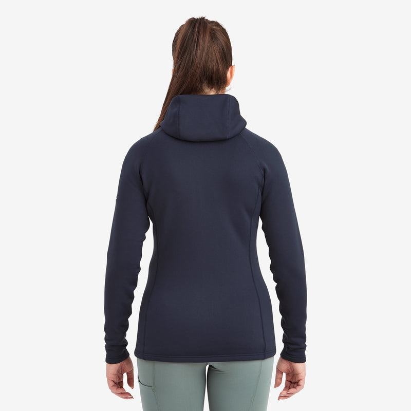 Dark Blue Montane Fury Hooded Women's Fleece Jackets | UNN483EB