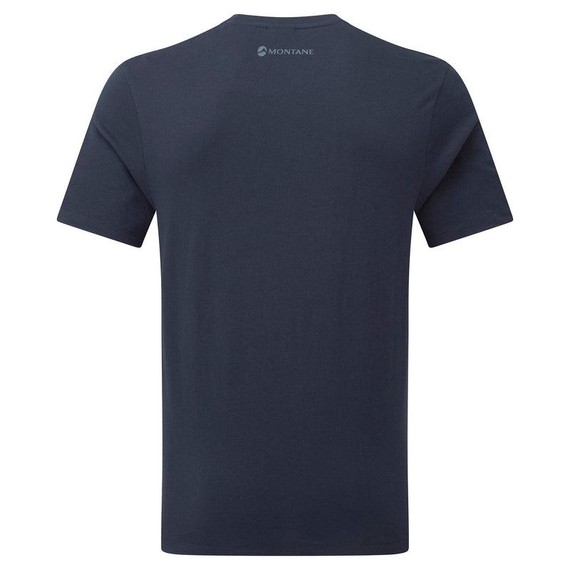 Dark Blue Montane Mono Logo Men's T Shirts | JQY8283XZ