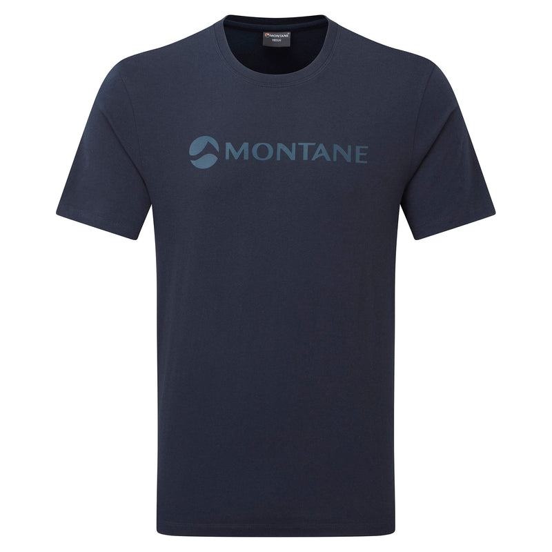 Dark Blue Montane Mono Logo Men\'s T Shirts | JQY8283XZ