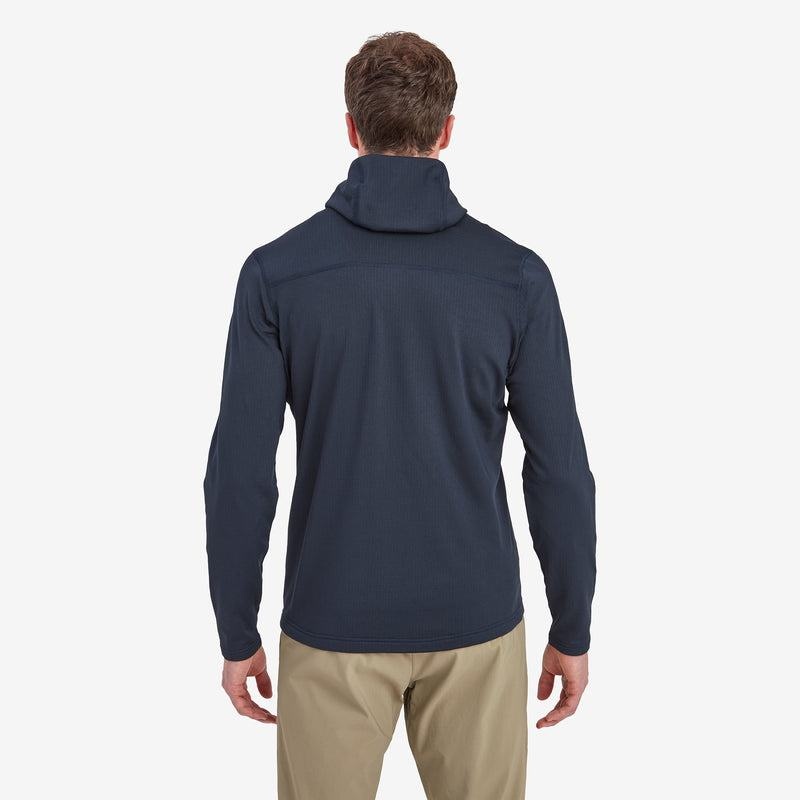 Dark Blue Montane Protium Hooded Men's Fleece Jackets | XWT5276KN