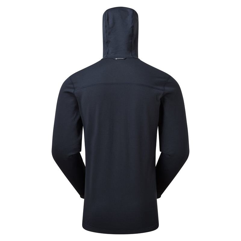 Dark Blue Montane Protium Hooded Men's Fleece Jackets | XWT5276KN