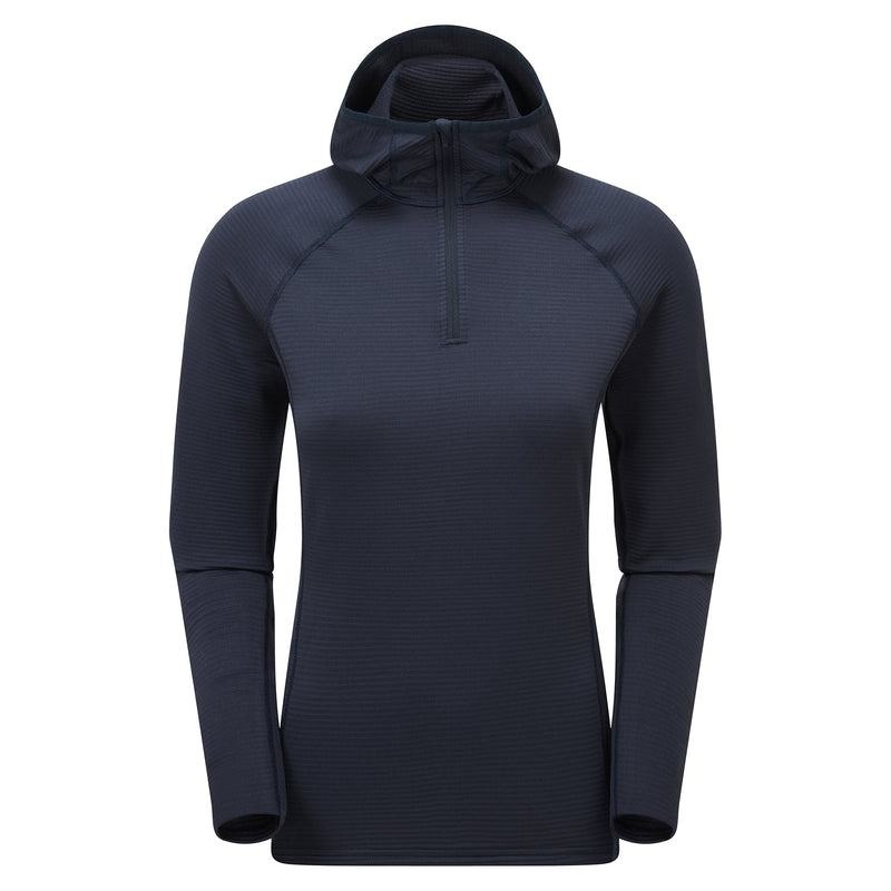 Dark Blue Montane Protium Lite Hooded Pull On Women\'s Fleece | CDG1534YD