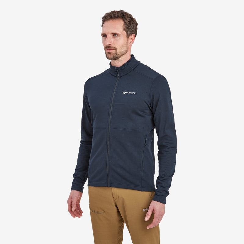 Dark Blue Montane Protium Men's Fleece Jackets | WWX3261GU