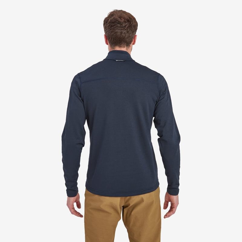 Dark Blue Montane Protium Pull On Men's Fleece | JNS8054NR