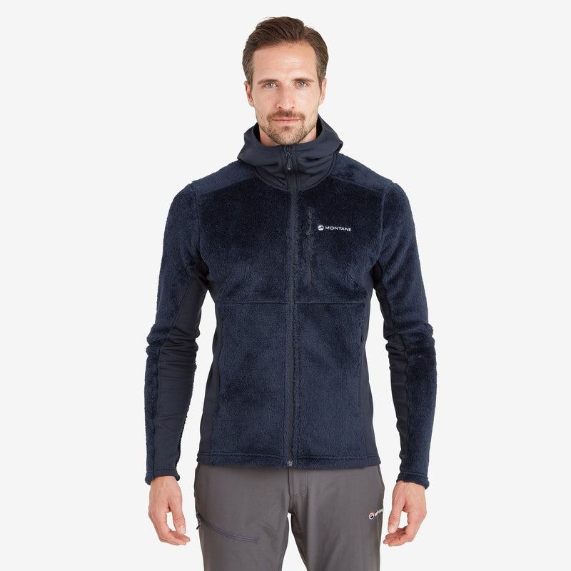 Dark Blue Montane Protium XPD Hooded Men's Fleece Jackets | YNY643YE