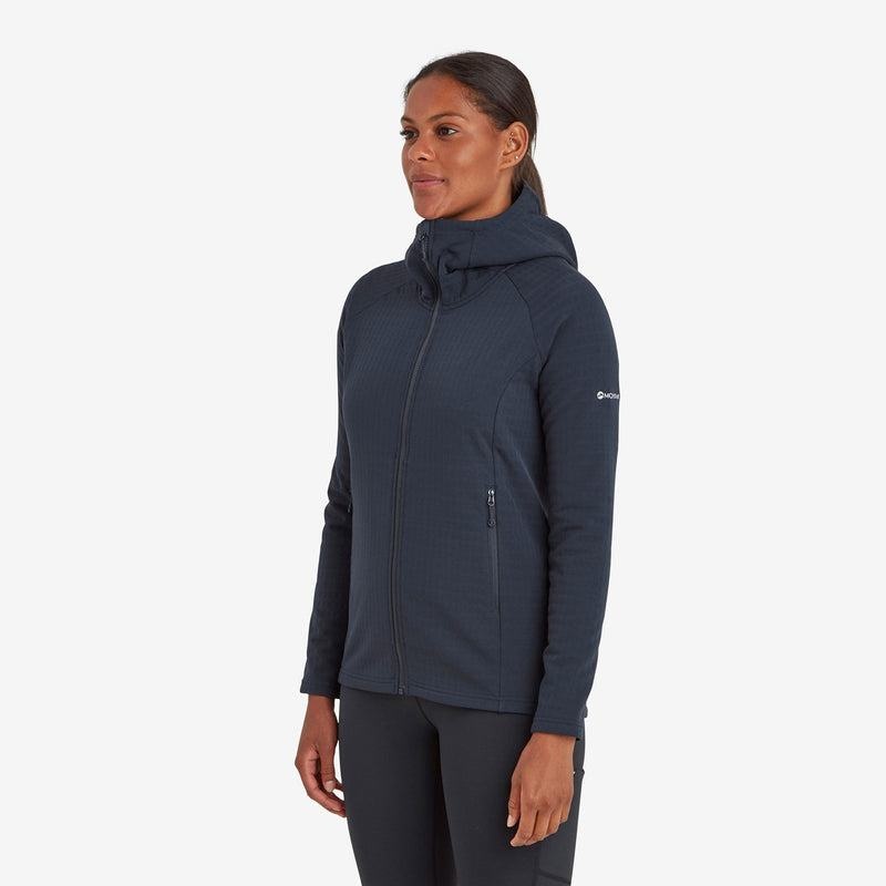 Dark Blue Montane Protium XT Hooded Women's Fleece Jackets | EHW1147MH