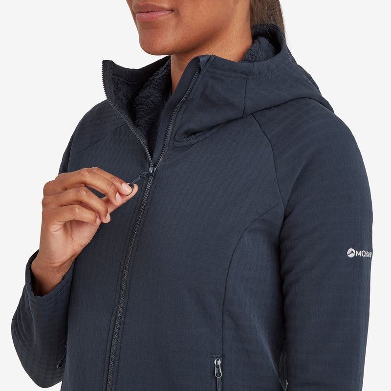 Dark Blue Montane Protium XT Hooded Women's Fleece Jackets | EHW1147MH