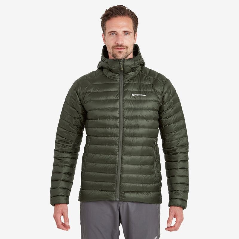 Dark Green Montane Anti-Freeze Hooded Men's Down Jackets | ORB6379EI