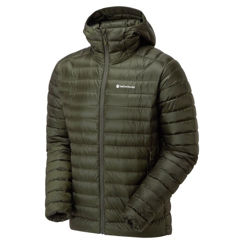 Dark Green Montane Anti-Freeze Hooded Men's Down Jackets | ORB6379EI