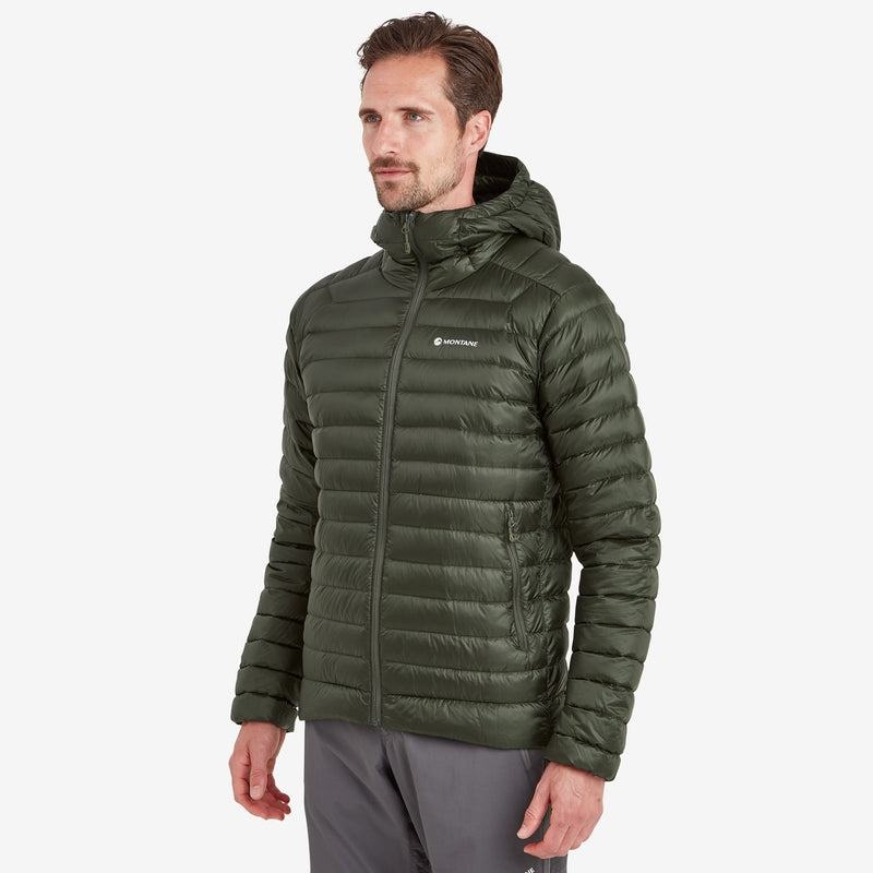 Dark Green Montane Anti-Freeze Hooded Men's Down Jackets | ORB6379EI