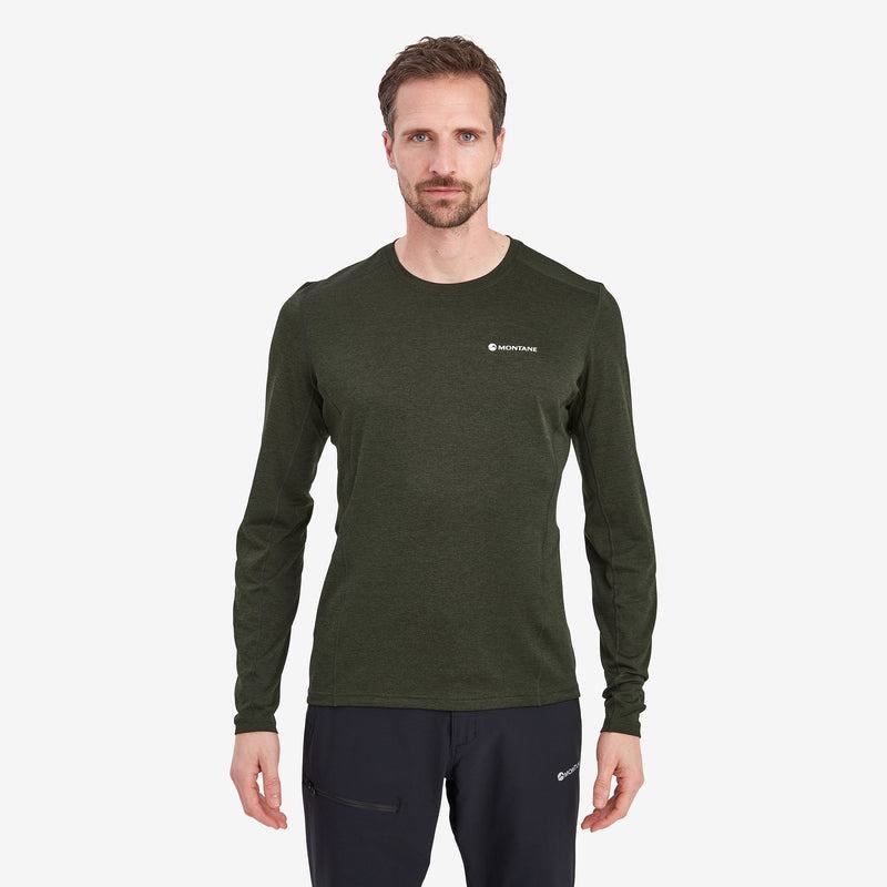 Dark Green Montane Dart Long Sleeve Men's T Shirts | NFX739SE