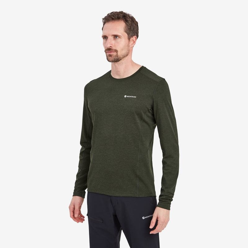 Dark Green Montane Dart Long Sleeve Men's T Shirts | NFX739SE