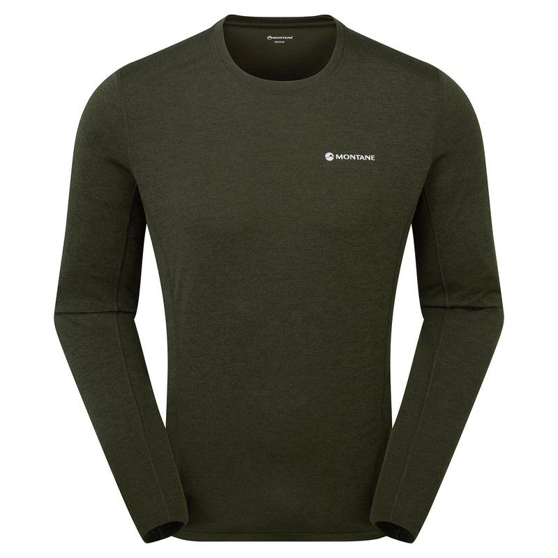 Dark Green Montane Dart Long Sleeve Men\'s T Shirts | NFX739SE