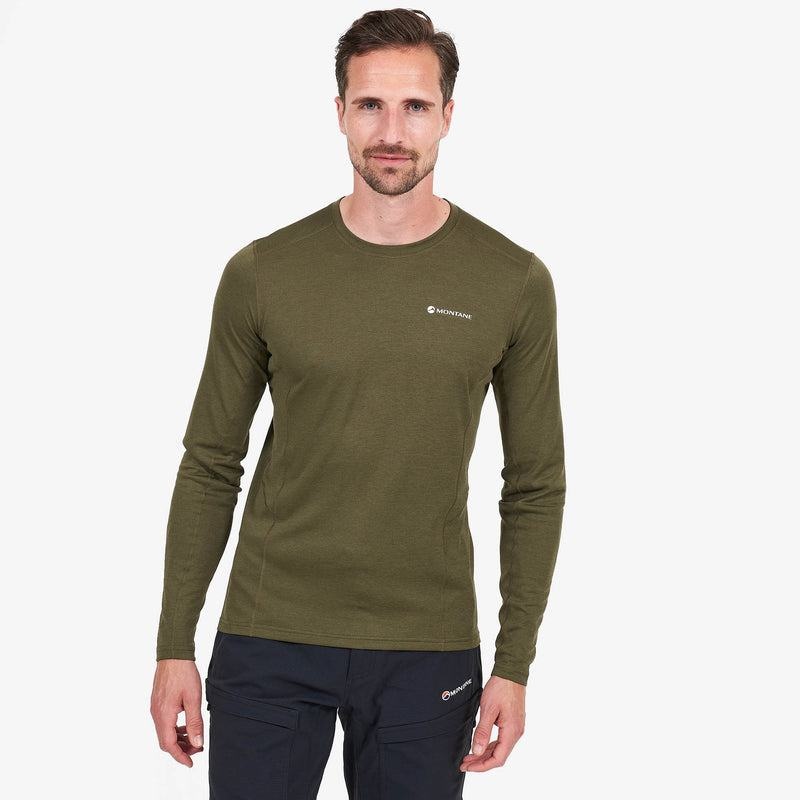 Dark Green Montane Dart Long Sleeve Men's T Shirts | TWK10067KT