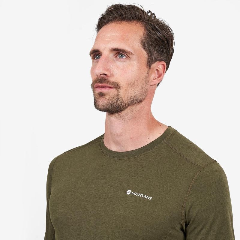 Dark Green Montane Dart Long Sleeve Men's T Shirts | TWK10067KT