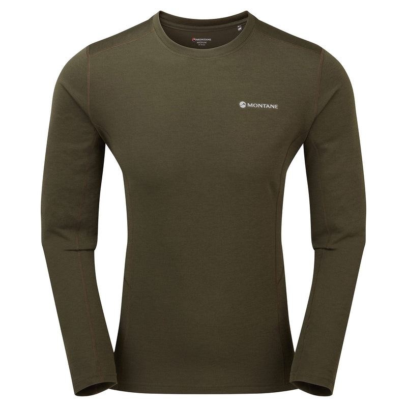 Dark Green Montane Dart Long Sleeve Men\'s T Shirts | TWK10067KT