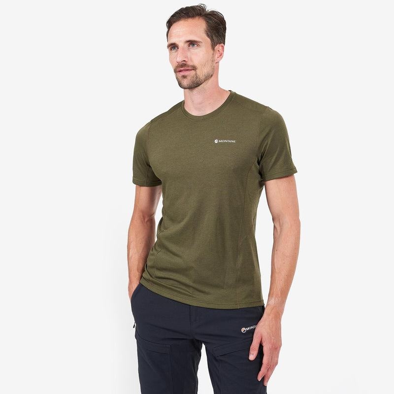 Dark Green Montane Dart Men's T Shirts | JKD6774US