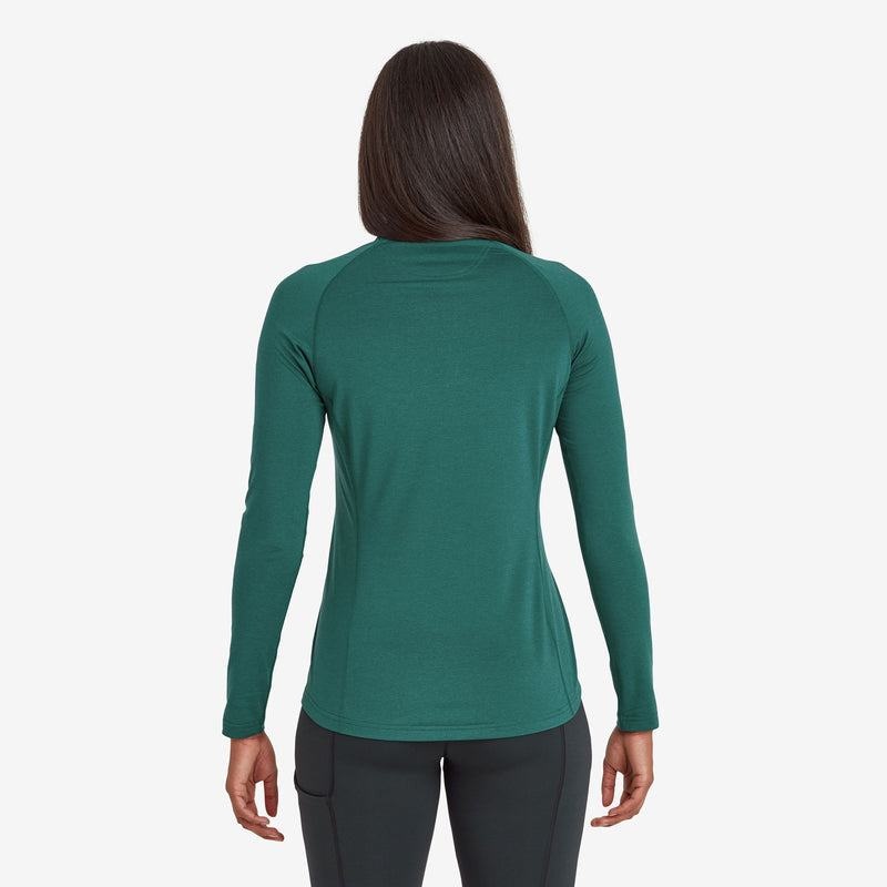 Dark Green Montane Dart Thermo Zip Neck Women's T Shirts | VYB2790MU