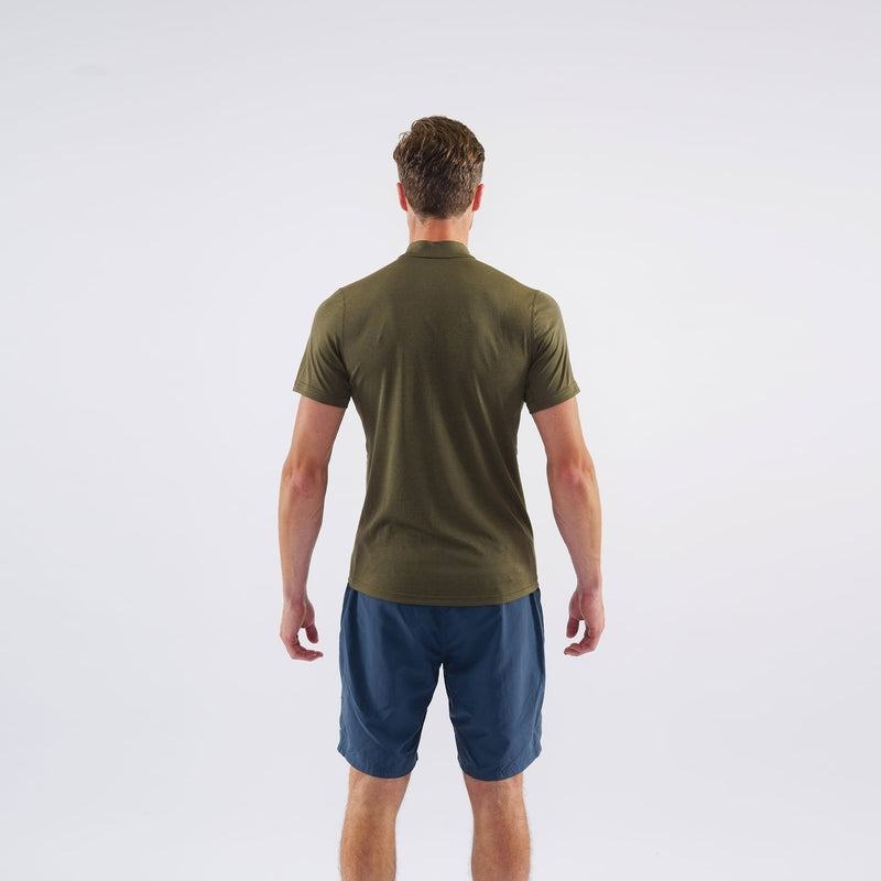 Dark Green Montane Dart Zip Men's T Shirts | CIU156UI