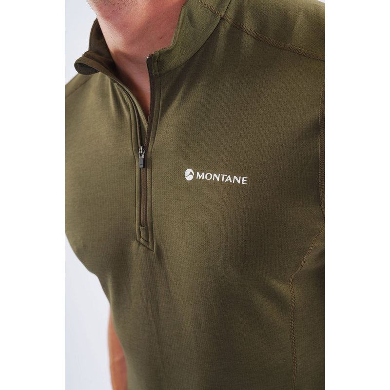 Dark Green Montane Dart Zip Men's T Shirts | CIU156UI