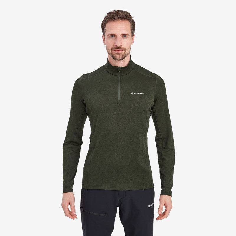 Dark Green Montane Dart Zip Neck Men's T Shirts | JBH195CX