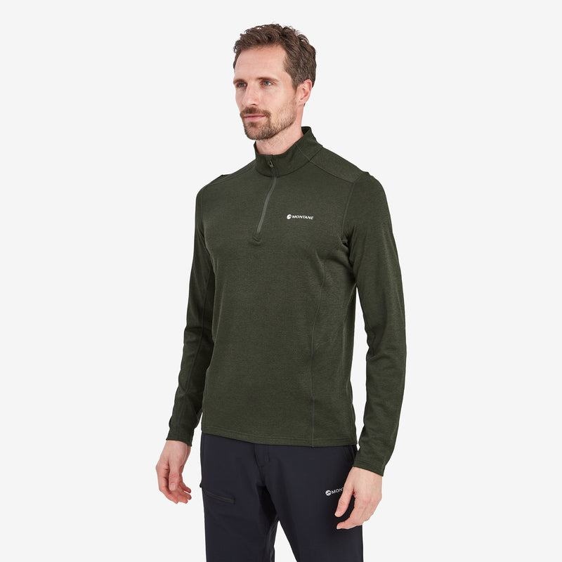 Dark Green Montane Dart Zip Neck Men's T Shirts | JBH195CX