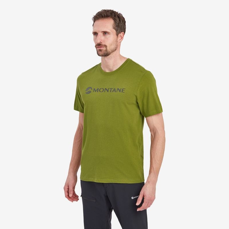 Dark Green Montane Mono Logo Men's T Shirts | LNL7458JT