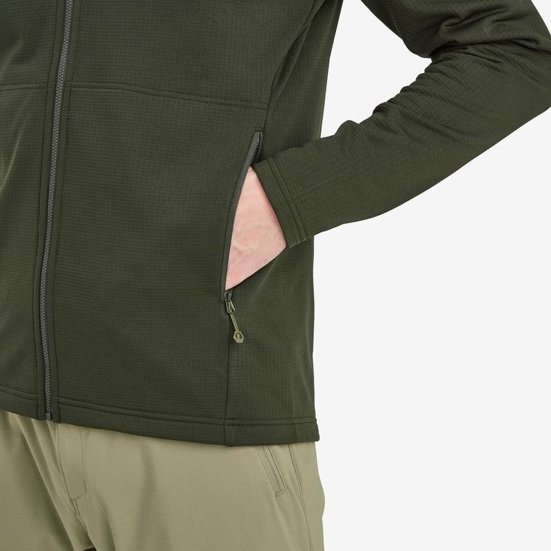 Dark Green Montane Protium Hooded Men's Fleece Jackets | VWQ9525NU