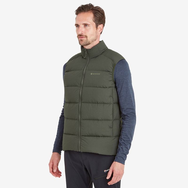 Dark Green Montane Tundra Down Men's Vest | NBE223GC