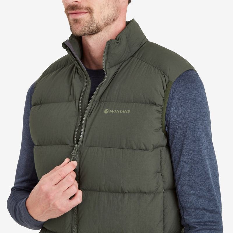 Dark Green Montane Tundra Down Men's Vest | NBE223GC