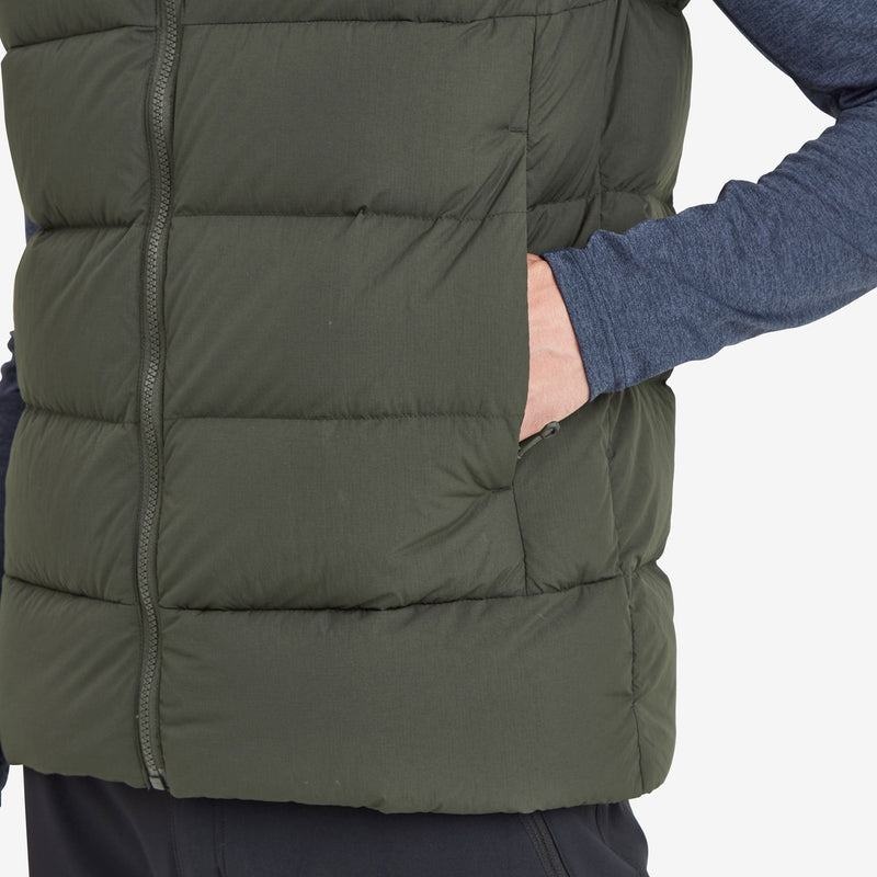 Dark Green Montane Tundra Down Men's Vest | NBE223GC