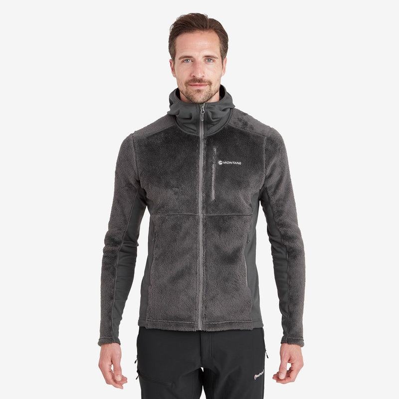 Dark Grey Montane Protium XPD Hooded Men's Fleece Jackets | MIX9294TD