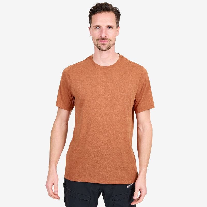 Dark Orange Montane Phase Men's T Shirts | SAD736BK