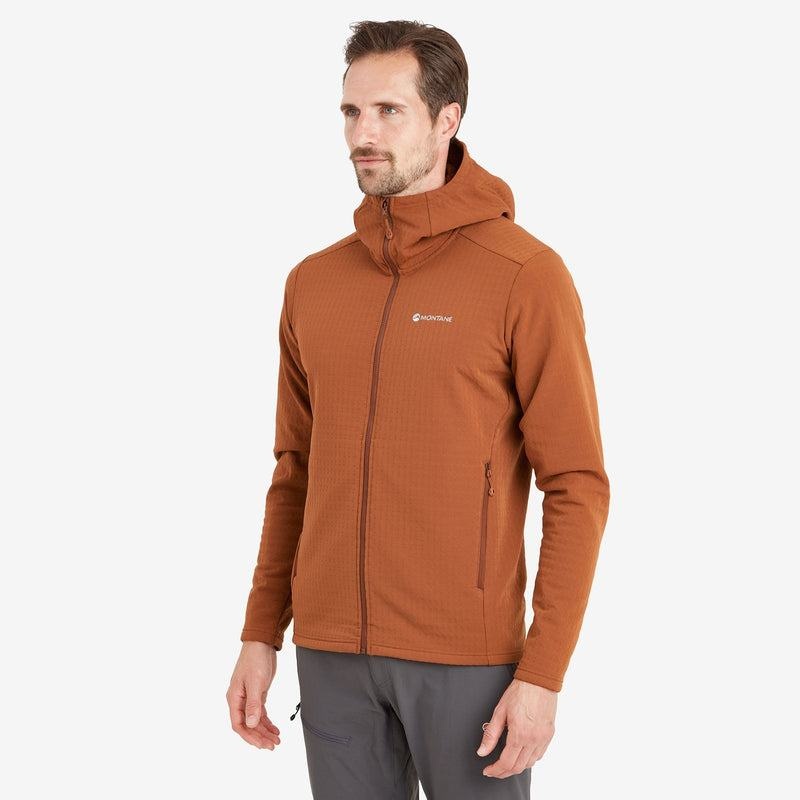 Dark Orange Montane Protium XT Hooded Men's Fleece Jackets | DQQ4388ON