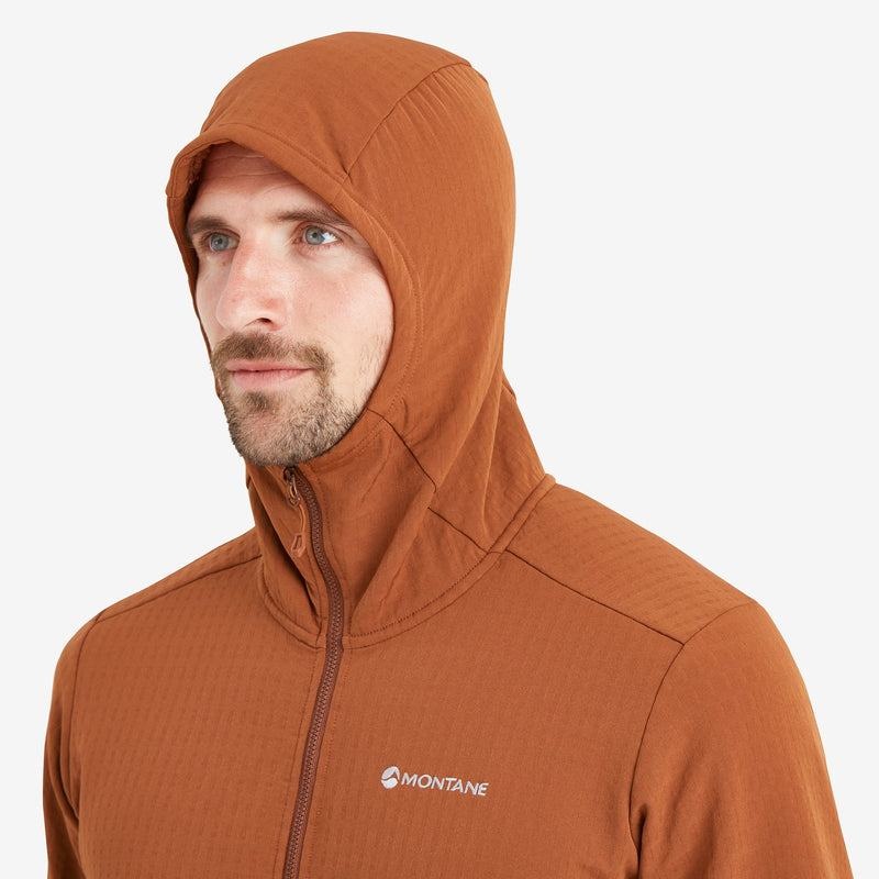 Dark Orange Montane Protium XT Hooded Men's Fleece Jackets | DQQ4388ON