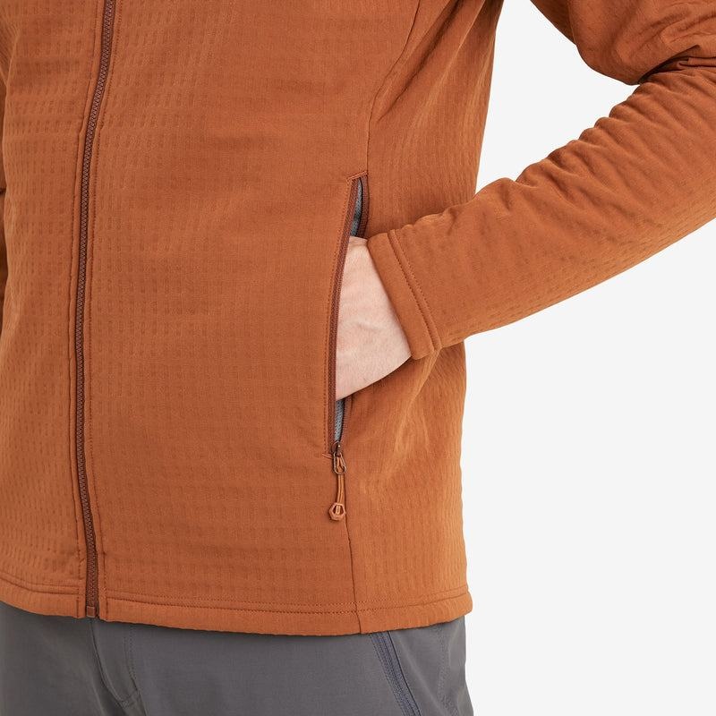 Dark Orange Montane Protium XT Hooded Men's Fleece Jackets | DQQ4388ON