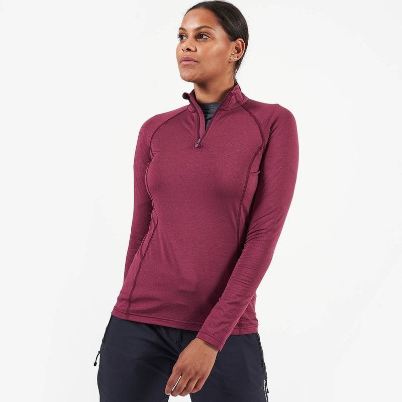 Dark Purple Montane Dart Thermo Zip Neck Women's T Shirts | GTX988PC