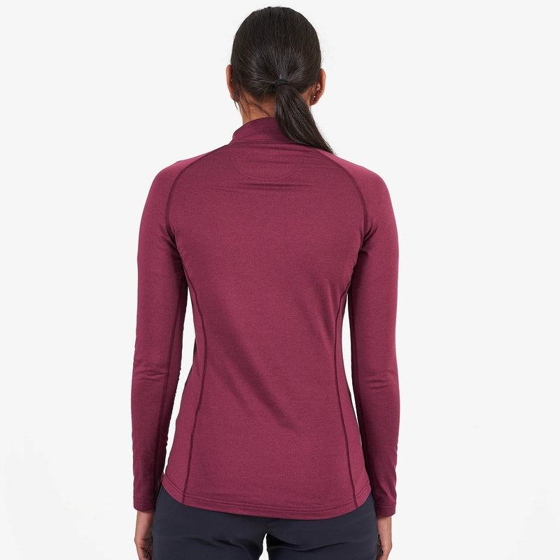 Dark Purple Montane Dart Thermo Zip Neck Women's T Shirts | GTX988PC