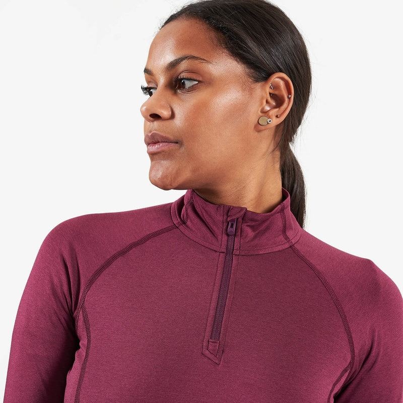 Dark Purple Montane Dart Thermo Zip Neck Women's T Shirts | GTX988PC