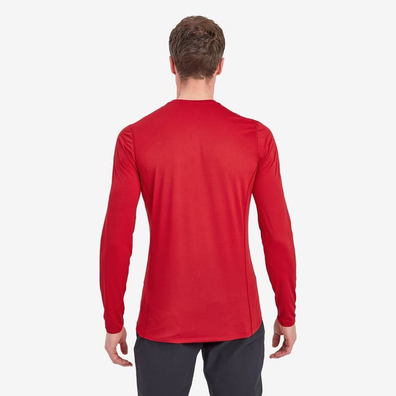 Dark Red Montane Dart Lite Long Sleeve Men's T Shirts | MBW3384GQ