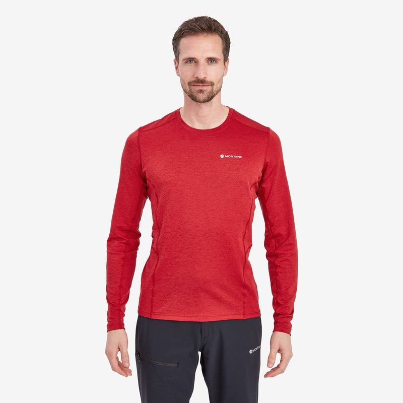 Dark Red Montane Dart Long Sleeve Men's T Shirts | NBF6046AV